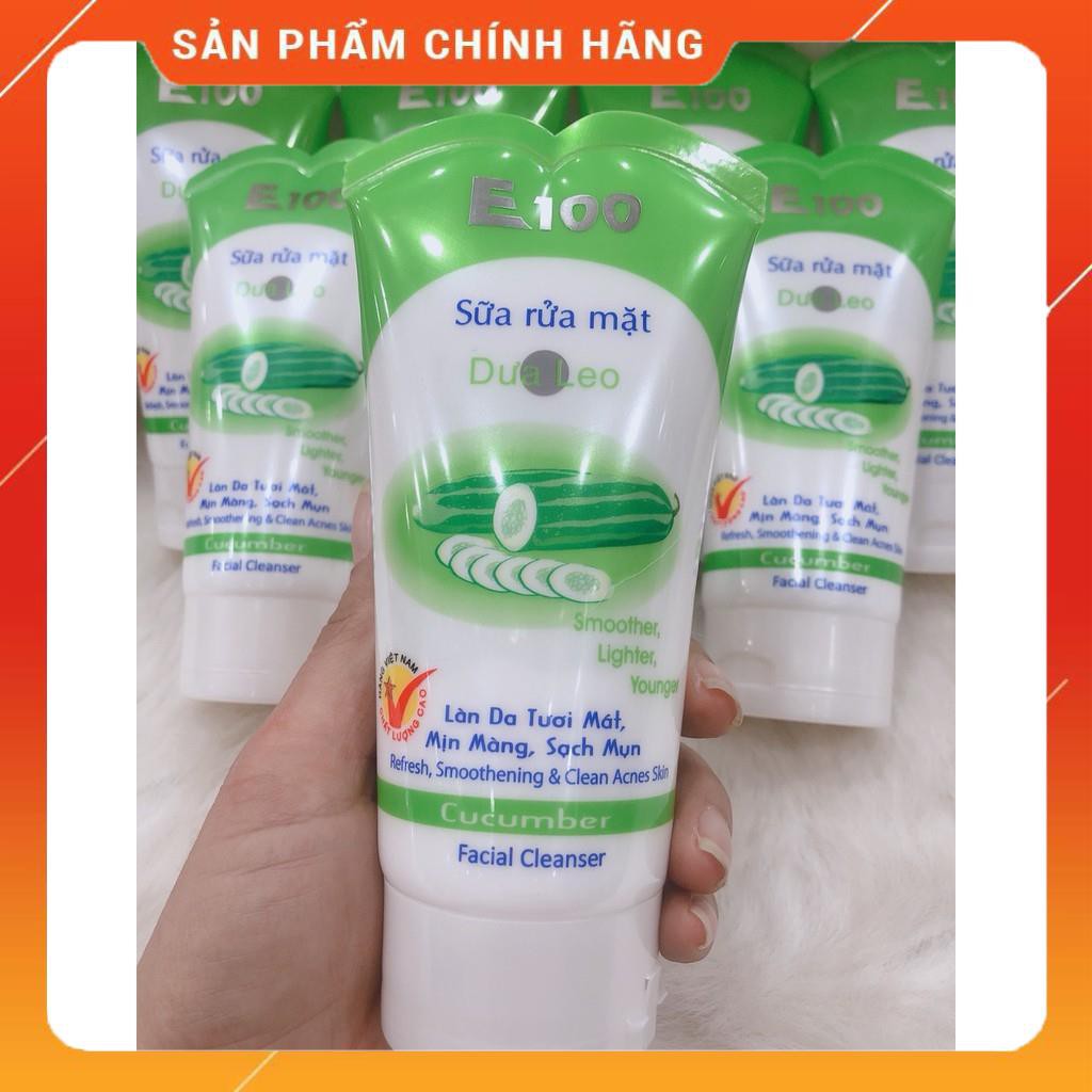 Sữa rửa mặt E100 Dưa Leo Dưỡng da mịn 100g