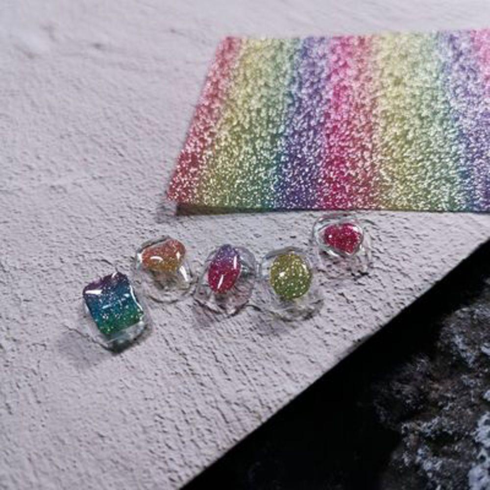 Giấy Bóng Kính Trái Tim Phát Quang Tự Dính Trang Trí Móng Tay Nghệ Thuật