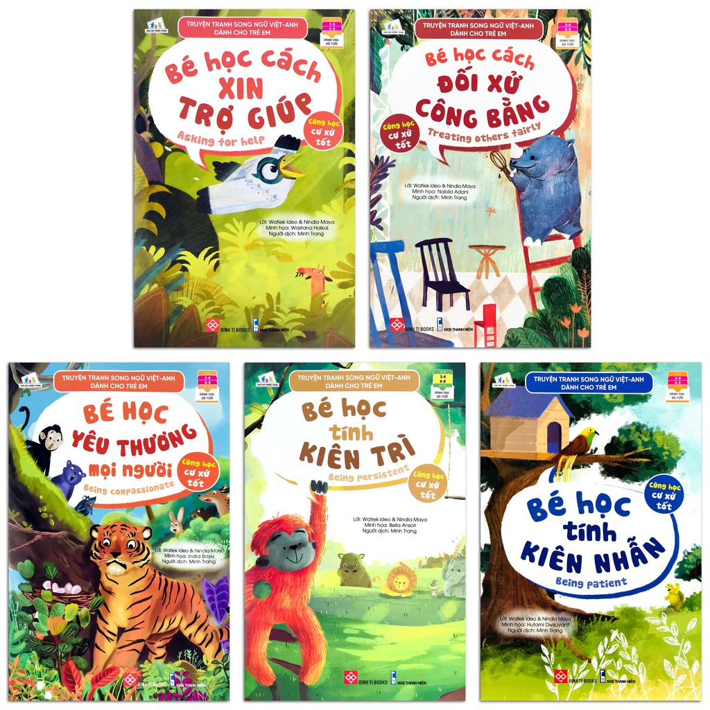 Sách - Truyện Tranh Song Ngữ Việt-Anh Dành Cho Trẻ Em - Cùng Học Cư Xử Tốt - Phần 2 (Bộ 5 quyển, lẻ tùy chọn)