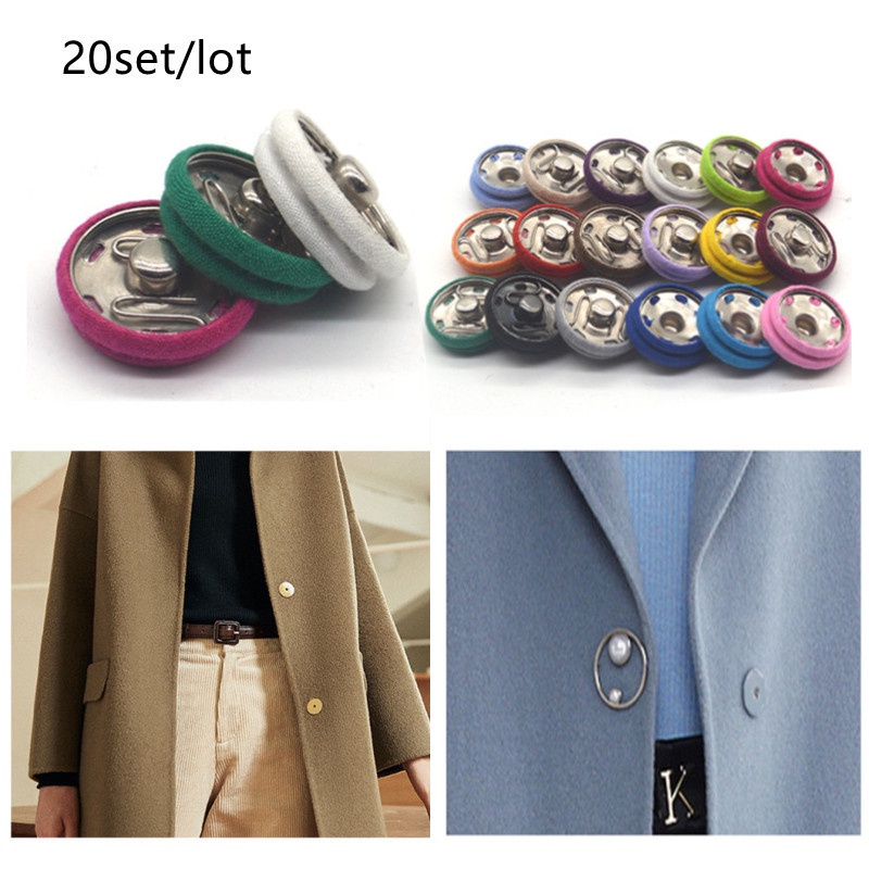 Set 20 Nút Đồng Lớn May Áo Khoác DIY