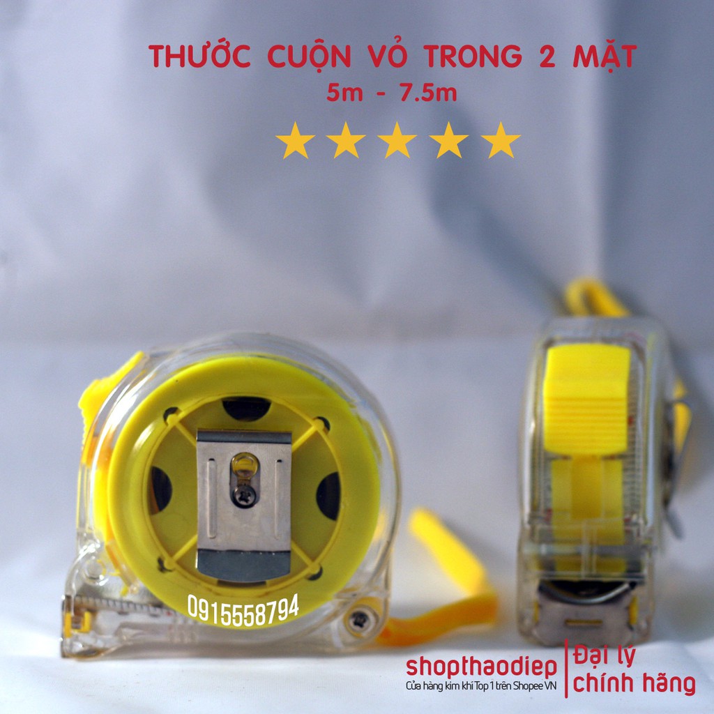 [HÀNG XỊN] Thước Dây 5m Vỏ Trong 2 Mặt Số ZALESS, Thước Cuộn Thép 5m Vỏ Trong 2 Mặt Số Loại Tốt