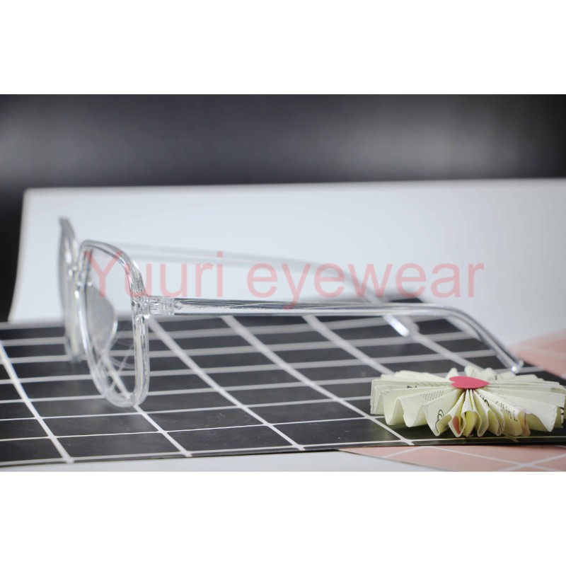 Gọng kính nhựa dẻo form vuông cá tính  thanh mảnh dễ phối - lắp mắt cận theo yêu cầu mã G101064