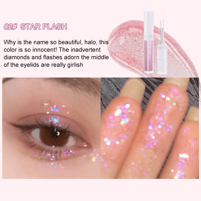 Phấn Mắt Dạng Lỏng Ánh Kim Tuyến Lấp Lánh Lâu Trôi