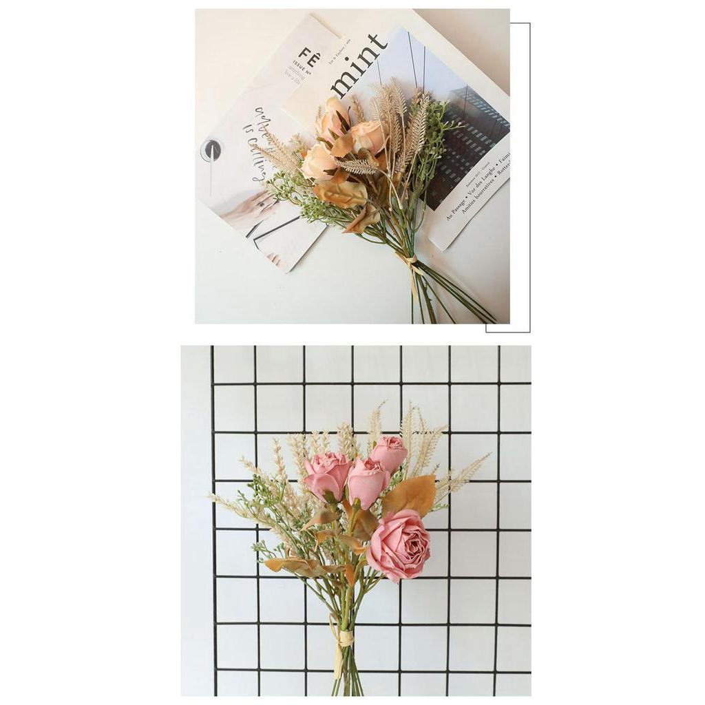 4 Bó Hoa Hồng Khô Giả Trang Trí Tiệc Cưới