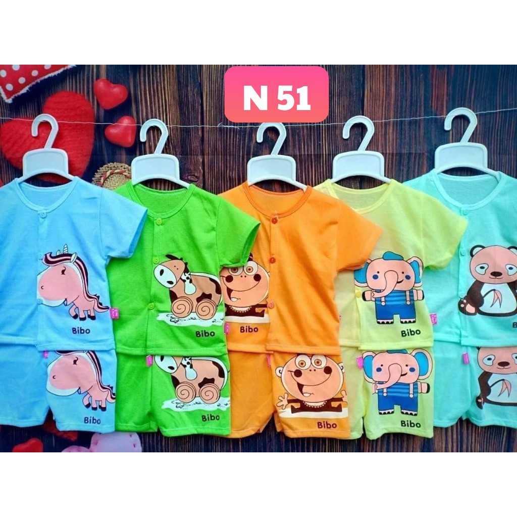 Đồ bộ bé sơ sinh set 5 bộ đồ bé trai bé gái