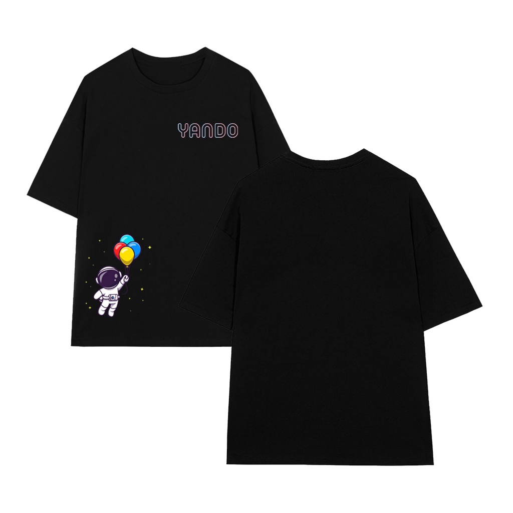 Áo Thun Tay Lỡ Nam Nữ Form Rộng YANDO OUTFITS PHG &amp; bong bóng CFG04 Cotton 2 Chiều