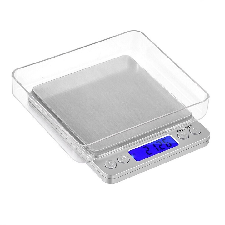 Cân điện tử nhà bếp, cân tiểu ly mini định lượng 1g - 10kg làm bánh độ chính xác cao kèm 2 viên pin AAA