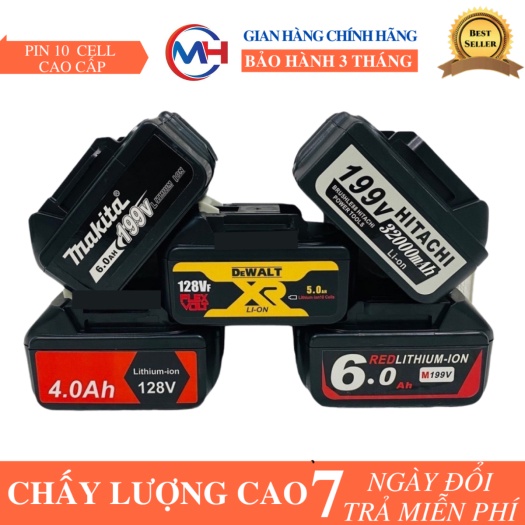 Pin Máy siết bulong Makita 118v 6Ah Lực siết 500N.m
