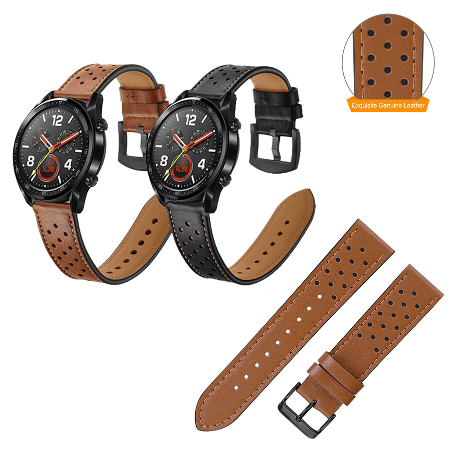 HONOR Dây Đeo Da Cho Đồng Hồ Thông Minh Huawei Watch GT3 Pro GT2 42mm 46mm 2e GT 3 SE / Buds /Honor MagicWatch 2 GS Pro