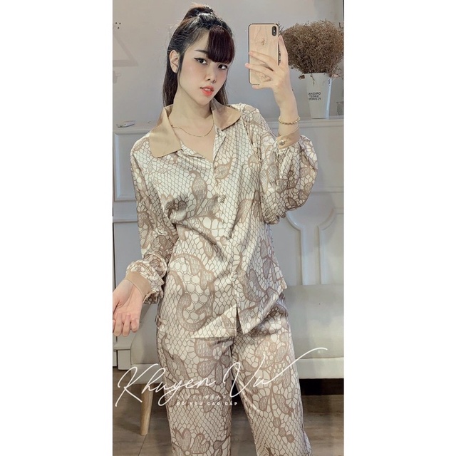 (Nhiều Loại)  Bộ Pijama Mặc Nhà dài tay lụa cao cấp🔆Bộ Lụa Tay dài quần dài hoạ tiết kute bánh bèo(Siêu Mát Mịn)q | BigBuy360 - bigbuy360.vn