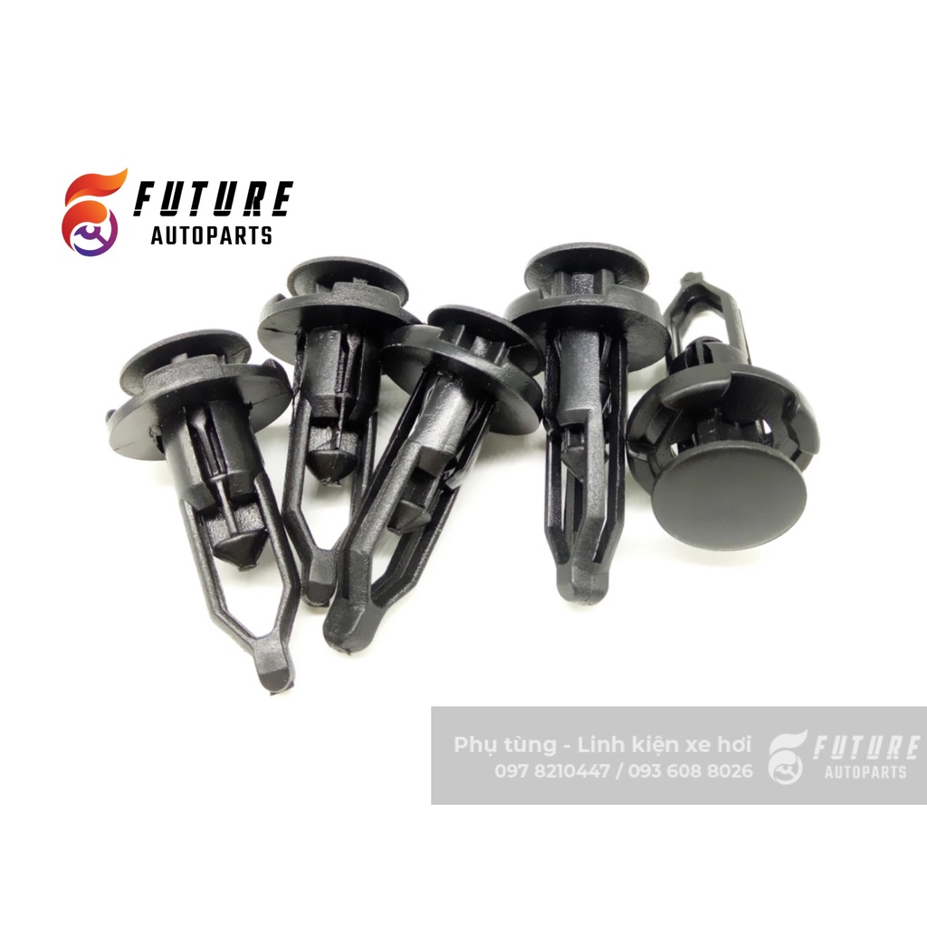 Chốt nở, vít nhựa loại 9mm lắp cản, chắn bùn xe hơi - Future Autoparts