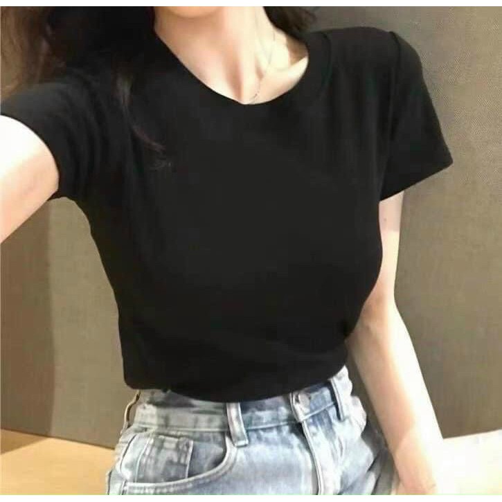 ÁO PHÔNG NỮ CỔ TRÒN BASIC CHO NỮ ZR XUẤT DƯ