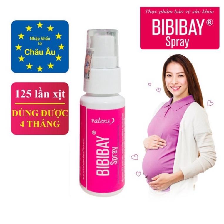 Bibibay Spray Bổ Sung Acid folic Và Vitamin D Cho Mẹ Bầu Chai Xịt 25ml