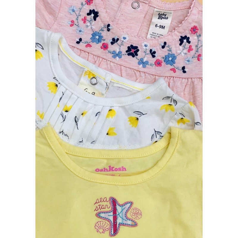 Set 3 Body Oshkosh cotton Organic siêu đẹp 0/3m-24m