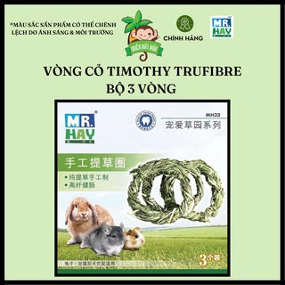 Mài răng thỏ bọ - Bộ 3 vòng cỏ Timothy Trufibre chính hãng Mr.Hay dành cho thỏ, bọ, chinchilla,...