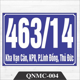 [SUNGIFT] Biển số nhà - Biển số Nhà Mica phun sơn , ( Bao Chất- Bao Giá)