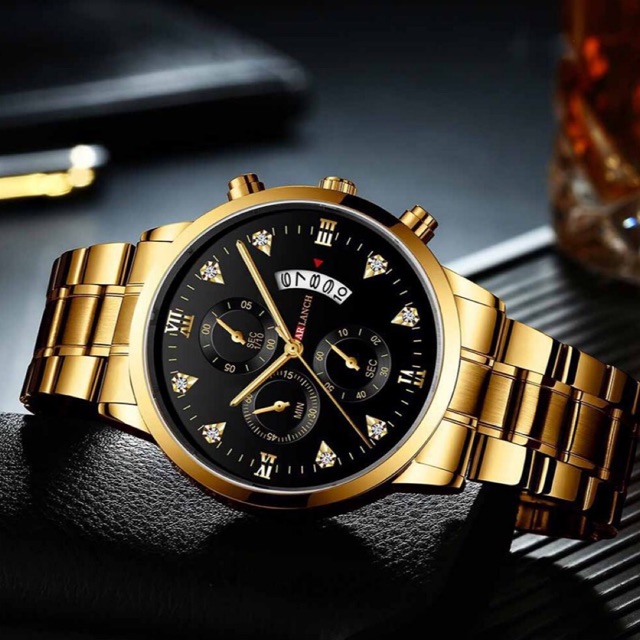 Đồng hồ nam ARLANCH mặt đính đá cao cấp, dây thép không rỉ, chống nước tốt, lên tay sang trọng lịch lãm ( Mã: A3V) ) | BigBuy360 - bigbuy360.vn