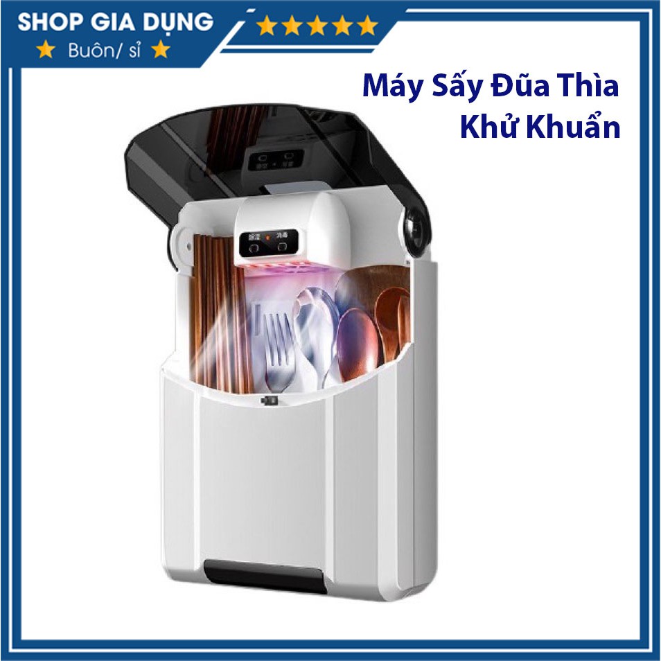 Máy Sấy Khô Khử Khuẩn Đũa Thìa Bằng Tia UV Diệt Sạch 99.9% Vi Khuẩn - Tự Động Ngắt