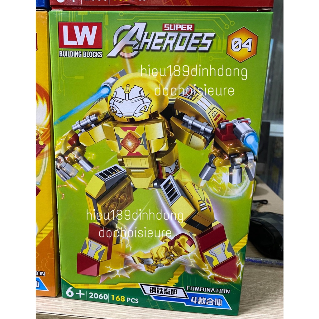 Lắp ráp xếp hình siêu anh hùng 2060 : Bộ giáp người sắt hulkbuster iron man