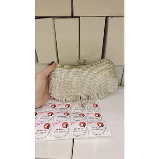 Cốp đính đá tua rua đi tiệc siêu rẻ (Full box kèm dây đeo)