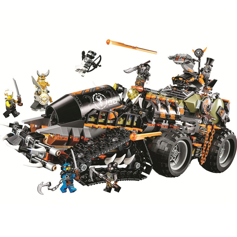 Đồ chơi Lắp ráp Mô hình Ninjago Pháo Đài Di Động Dieselnaut Dieselnaut Christmas Brithday Gift 10939