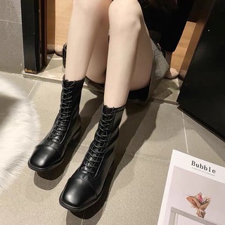 Bốt da mũi vuông gót 3cm