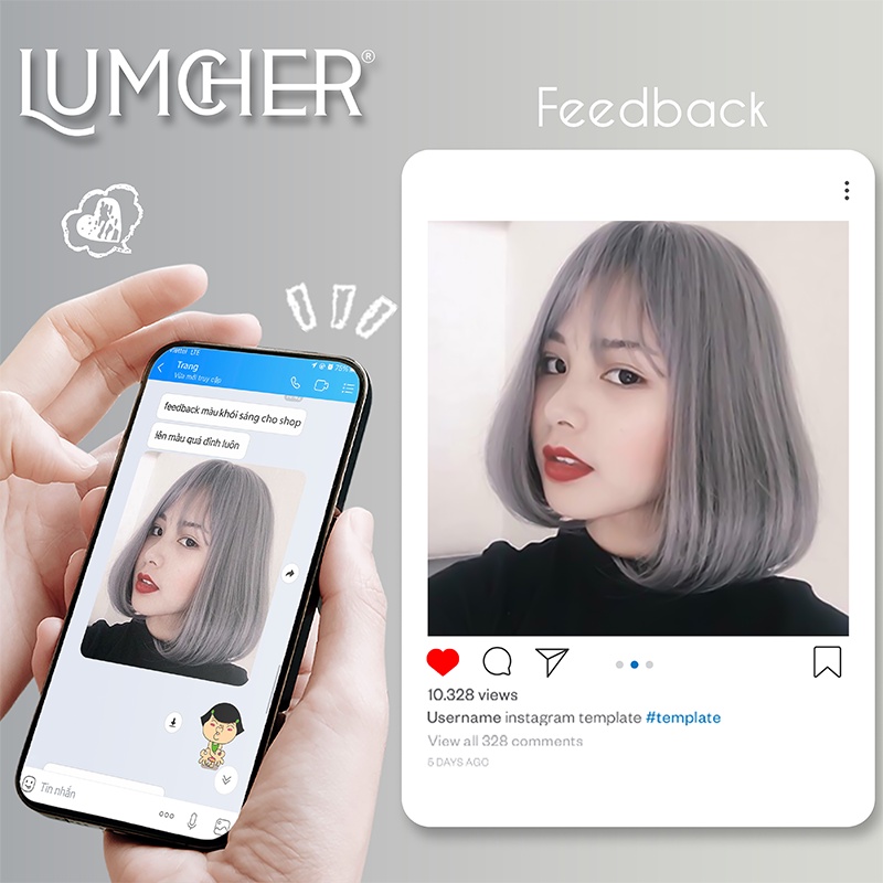 Thuốc nhuộm tóc Khói Sáng tại nhà giá rẻ chính hãng Lumcher LC41