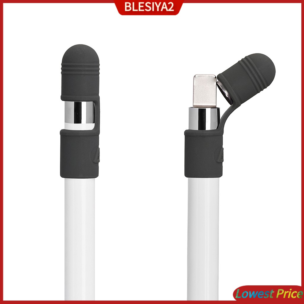 (Hàng Mới Về) Set 2 Đế Silicon Đỡ Bút Apple Màu Xám Tiện Dụng