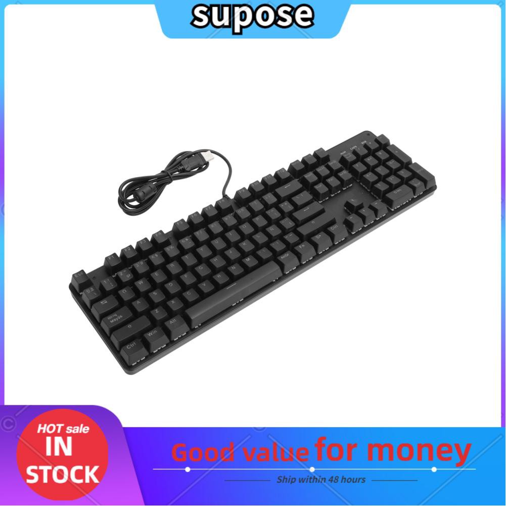 Supose PC Keyboard Color Mixed 104‑Key Spanish Blue Switch Notebook Gaming Computer Supplies