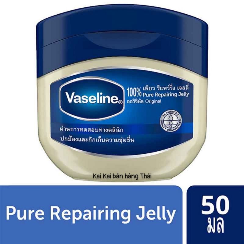 Vaseline Thái Lan dưỡng môi, dưỡng mi, dưỡng gót chân Hủ 50g