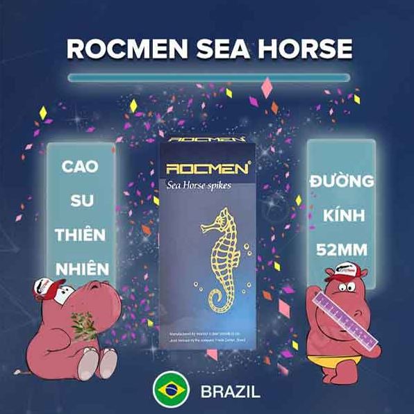 Bao Cao Su Rocmen Xanh Cá Ngựa (10 cái)