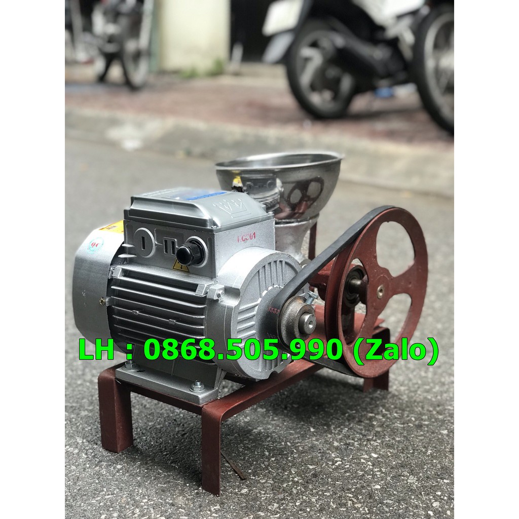 Máy đùn thịt,cua,cá, đùn xương cối 12cm, đường kính nồi 22cm, motor 1,1kw siêu khỏe