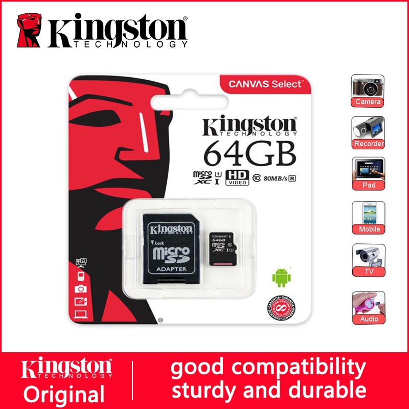 Thẻ Nhớ Micro Sd Kingston 80mb / S 16gb / 32gb / 64gb / 128gb