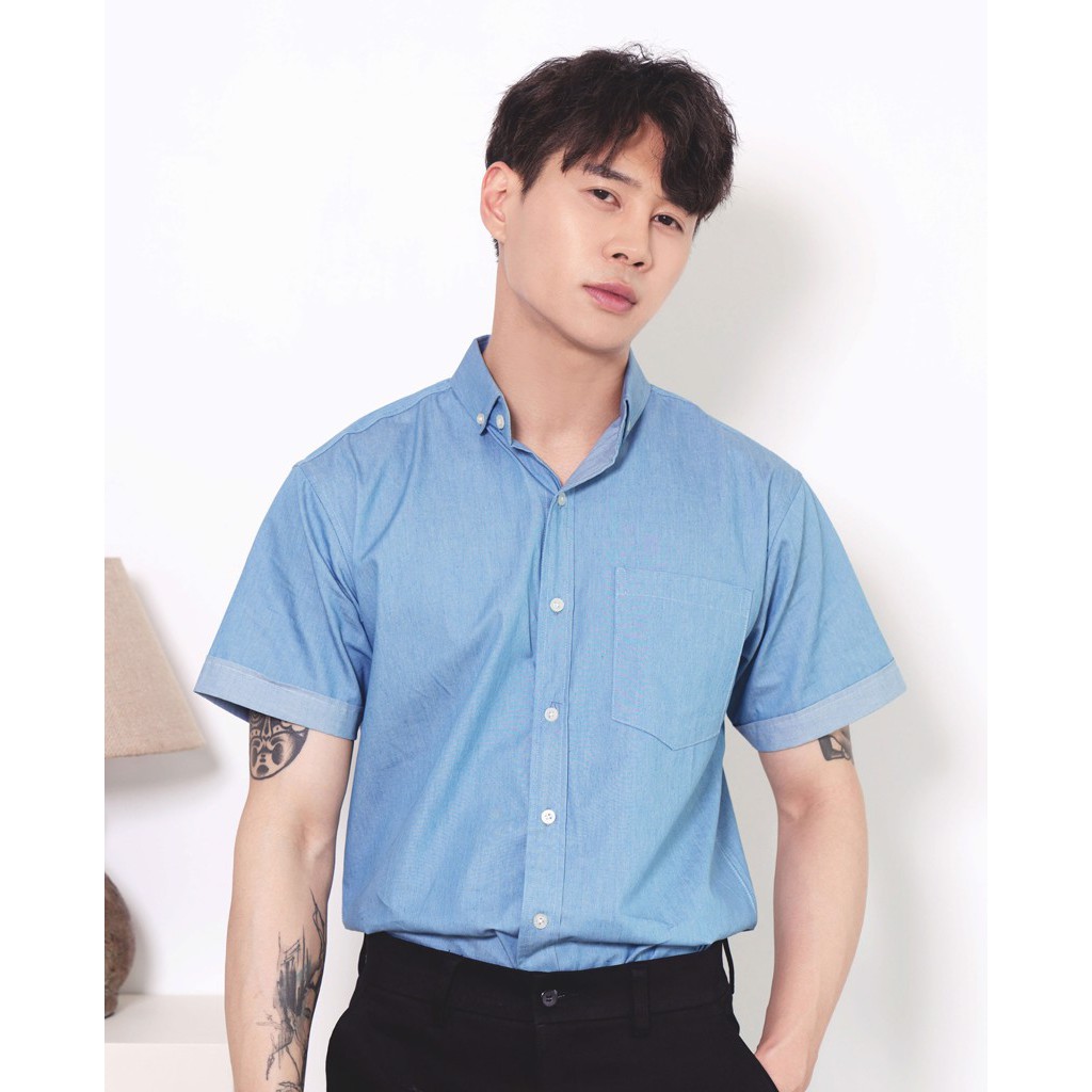 [Mã FASHIONMALLT4 giảm 15% tối đa 30K đơn 150k] Áo Sơ Mi Nam The Cosmo CARSON DENIM SHIRT 3 Màu TC1022093