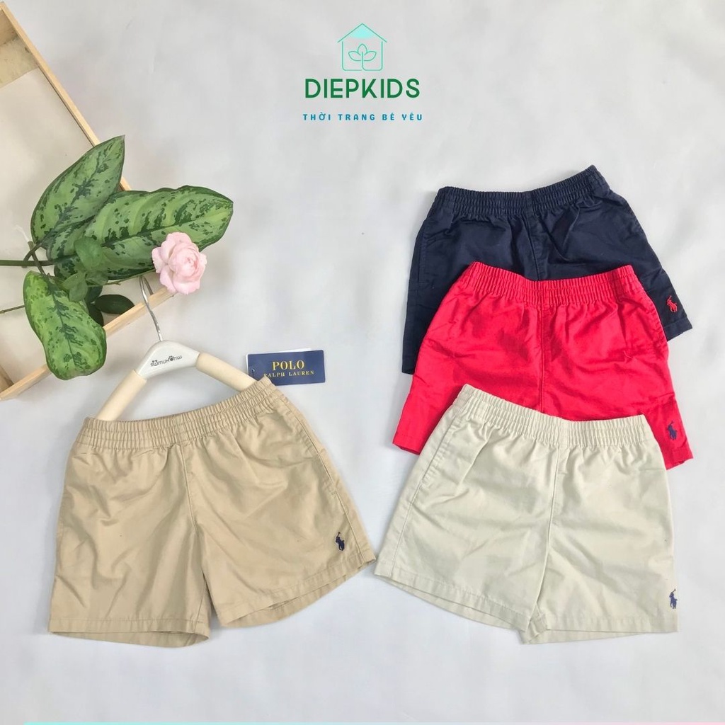Quần đùi bé trai quần sooc kaki cho bé 6-15kg Polo xuất dư-Q13422