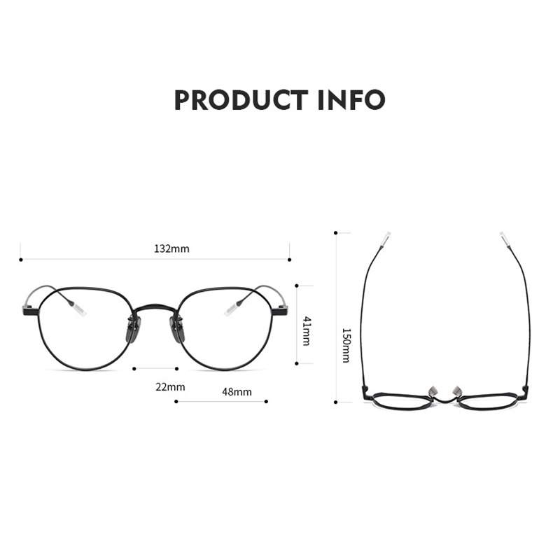 Kính Mắt Gọng Titan Nguyên Chất Kiểu Dáng vintage Sang Trọng Dành Cho Cả Nam Và Nữ