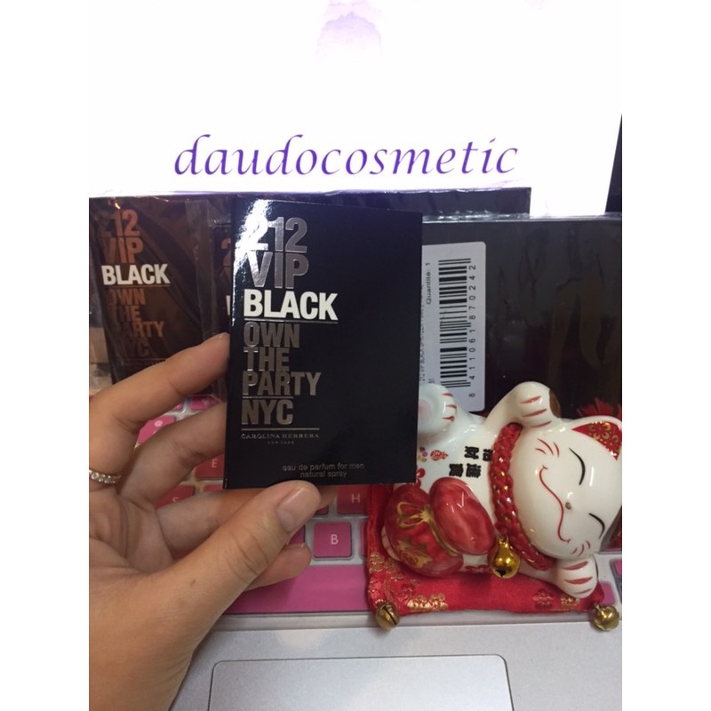 [ vial ] Nước hoa Carolina 212 VIP Black For Men EDP 1.5ml | Thế Giới Skin Care