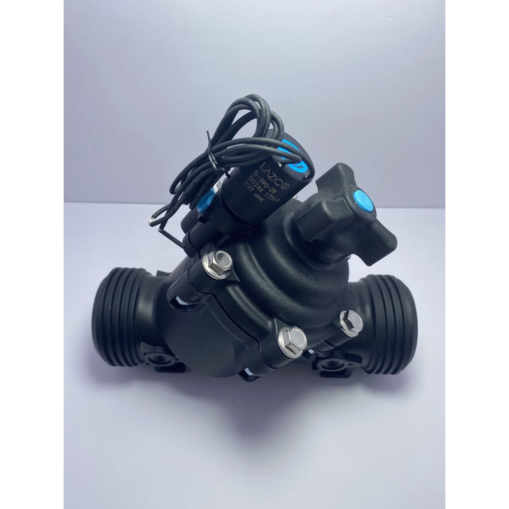 Van điện từ phi 60 24vdc lưu lượng nước 60m3/h, van điện từ ngoài trời LAZICO VT60T