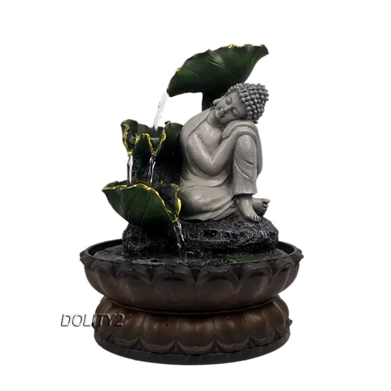 Buddha Tabletop Fountain Landscape Resin Decor for Desk Indoor Home Office