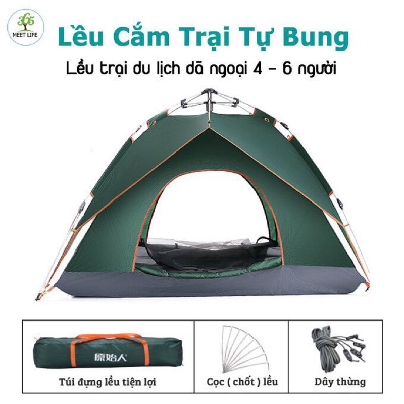 Lều du lịch tự động 4-6 người bảo hành 12 tháng