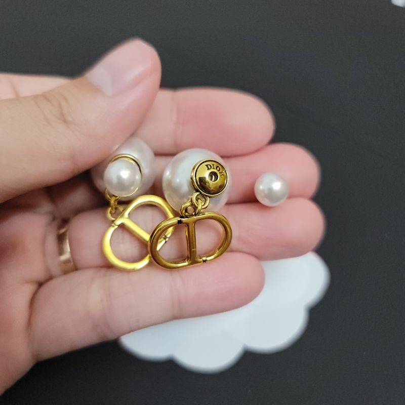 Bông tai nữ TOBI STORE thương hiệu CD khuyên tai ngọc trai nhân tạo hàng đẹp TB314