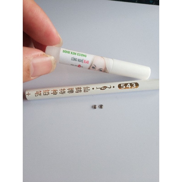 COMBO Đá đính răng 2 viên + keo gắn  đá + bút