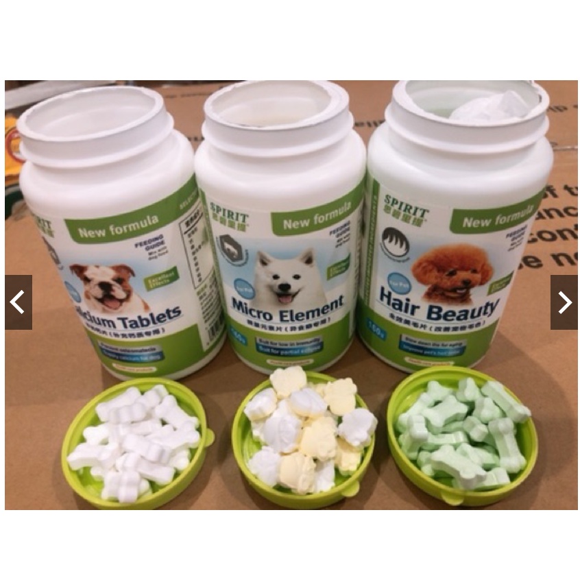 Viên bổ sung Vitamin khoáng, giúp mượt lông cho chó mèo Spirit - Poodle Phốc SG