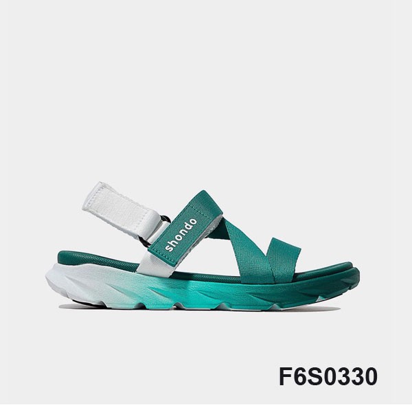 Giày Sandal Shondo F6 sport ombre đế 2 màu xanh trắng F6S0330