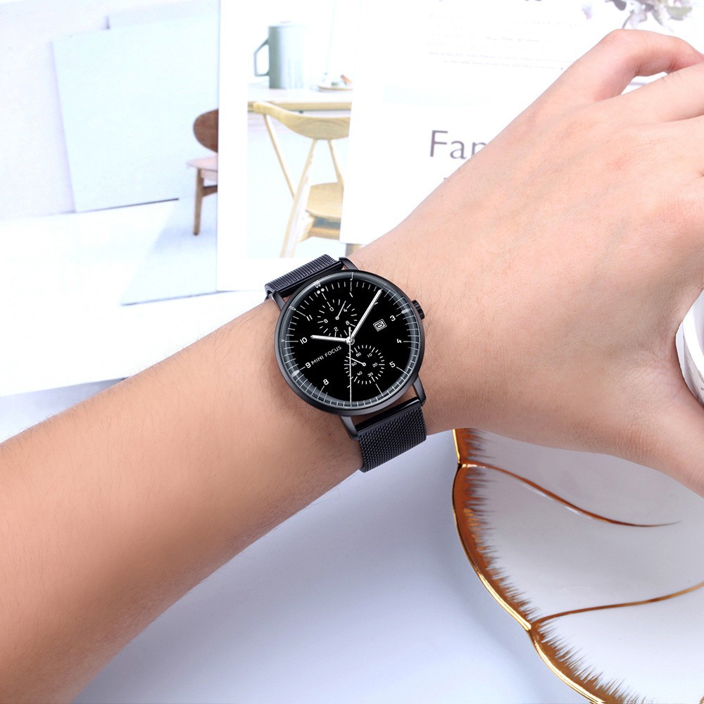 [Tặng vòng tay] Đồng hồ nam Mini Focus chính hãng MF0052G.06 dây da/ kim loại cao cấp