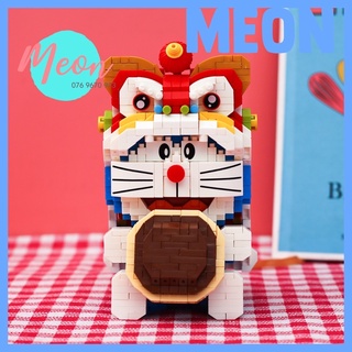 Đồ chơi xếp hình lego - miniblock Doremon múa lân size L