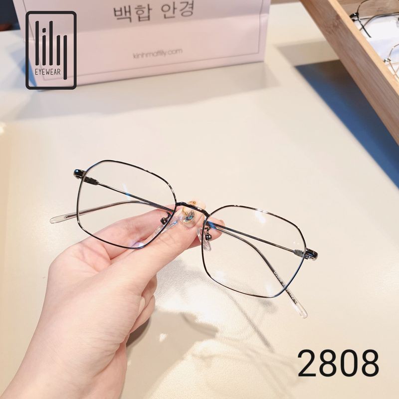 [Mã SKAMA07 giảm 8% đơn từ 250k] Gọng Kính Cận Kim Loại L2808 - Gọng Kính Mắt Nam Nữ Lilyeyewear | BigBuy360 - bigbuy360.vn