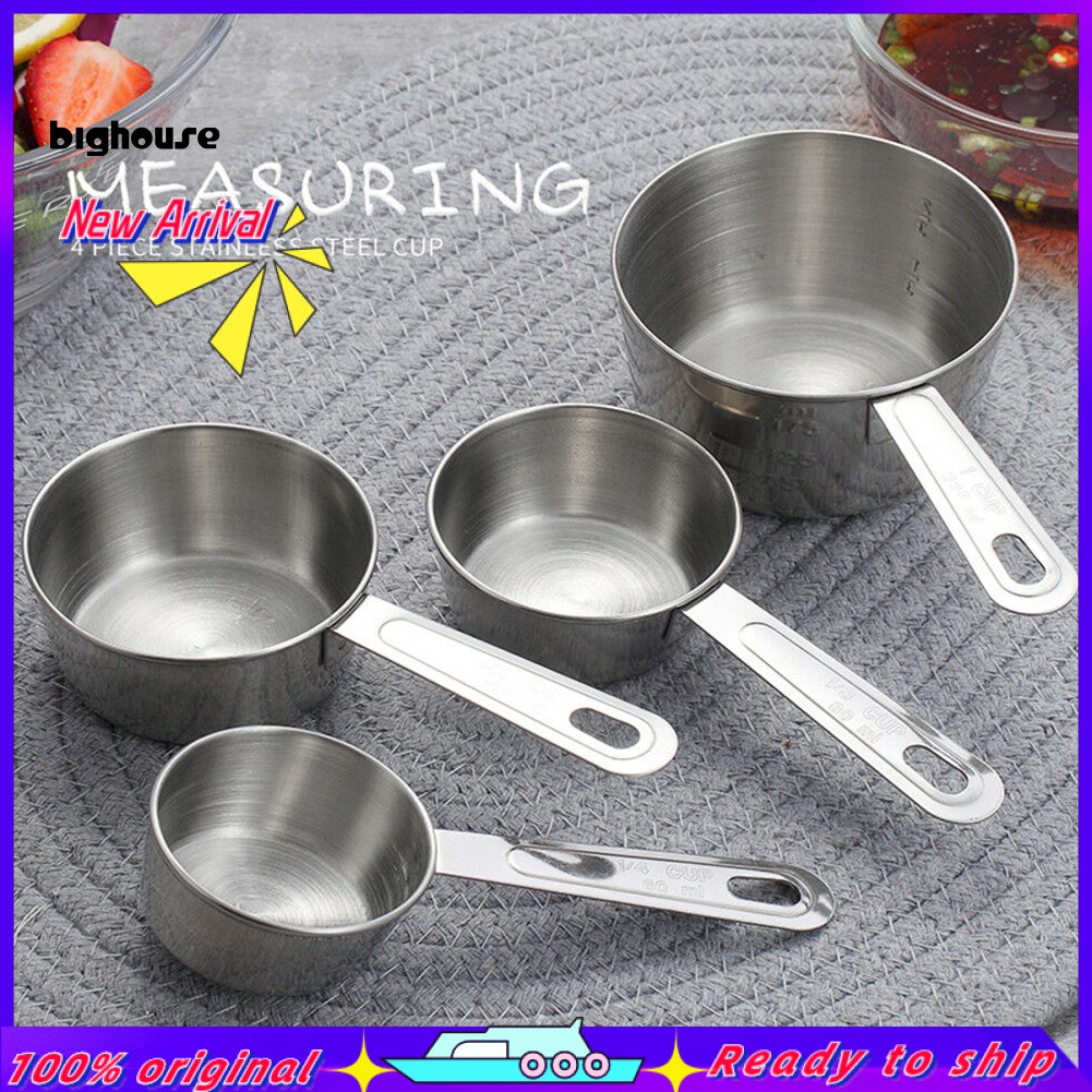 Bộ 4 Muỗng Đong Gia Vị Bằng Thép Không Gỉ Tiện Dụng