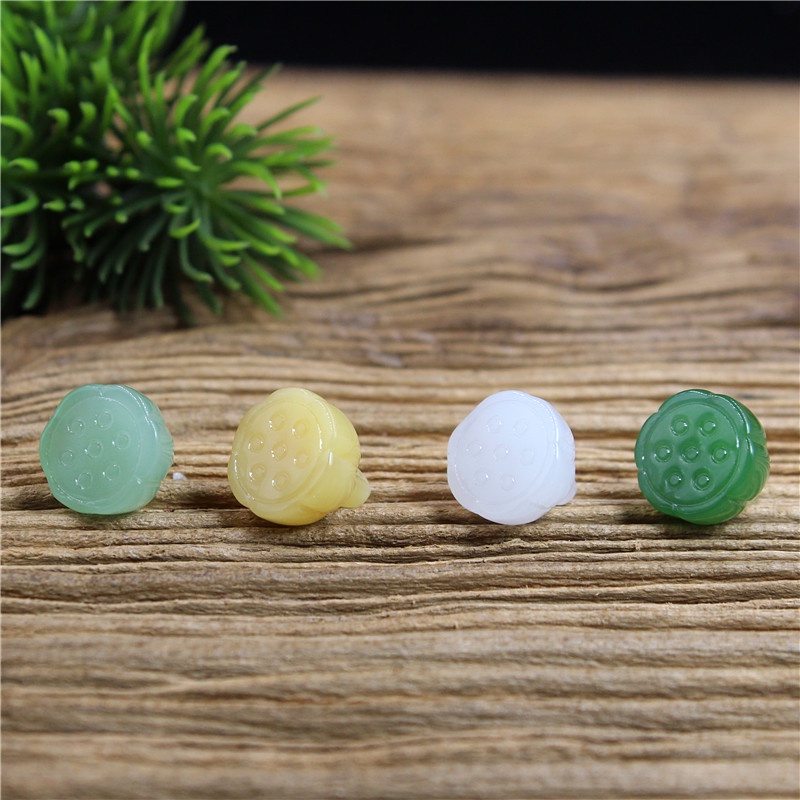 1 charm nhụy sen đá ép dạng treo 12mm nguyên liệu làm trâm làm trang sức cổ trang cosplay cổ phục