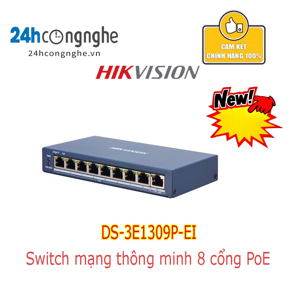 DS-3E1309P-EI Switch mạng thông minh 8 cổng PoE